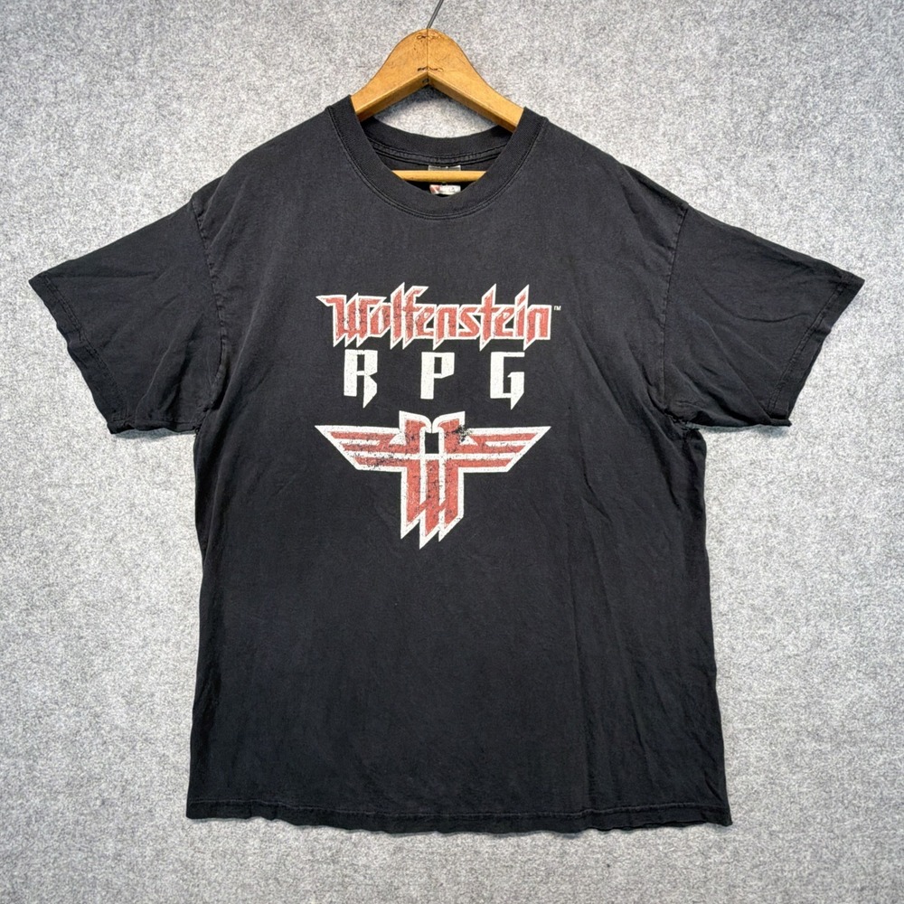Vintage Wolfenstein RPG Shirt ID Software Large Thrashed